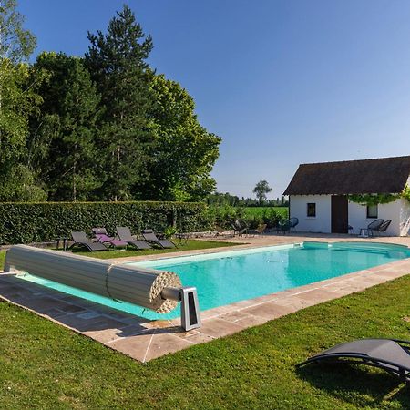 Charmante chaumière romantique avec piscine chauffée Bieville-en-Auge Extérieur photo