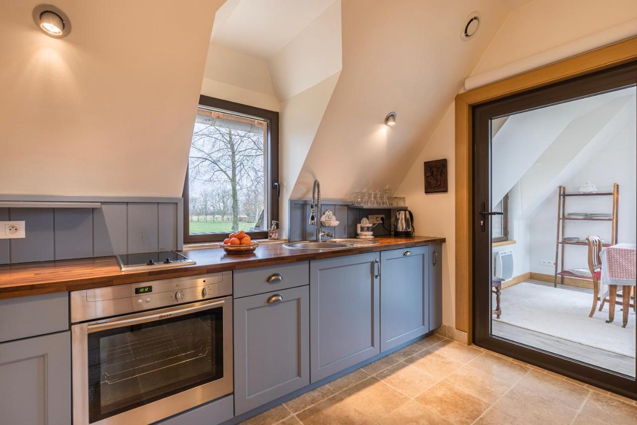 Charmante chaumière romantique avec piscine chauffée Bieville-en-Auge Extérieur photo